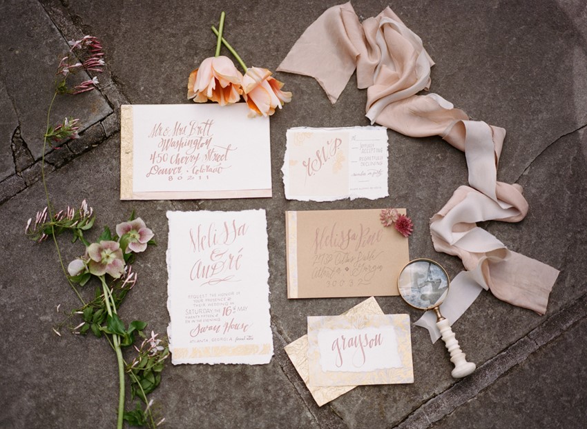Romantic Wedding Stationery Photography by Archetype Studios Inc