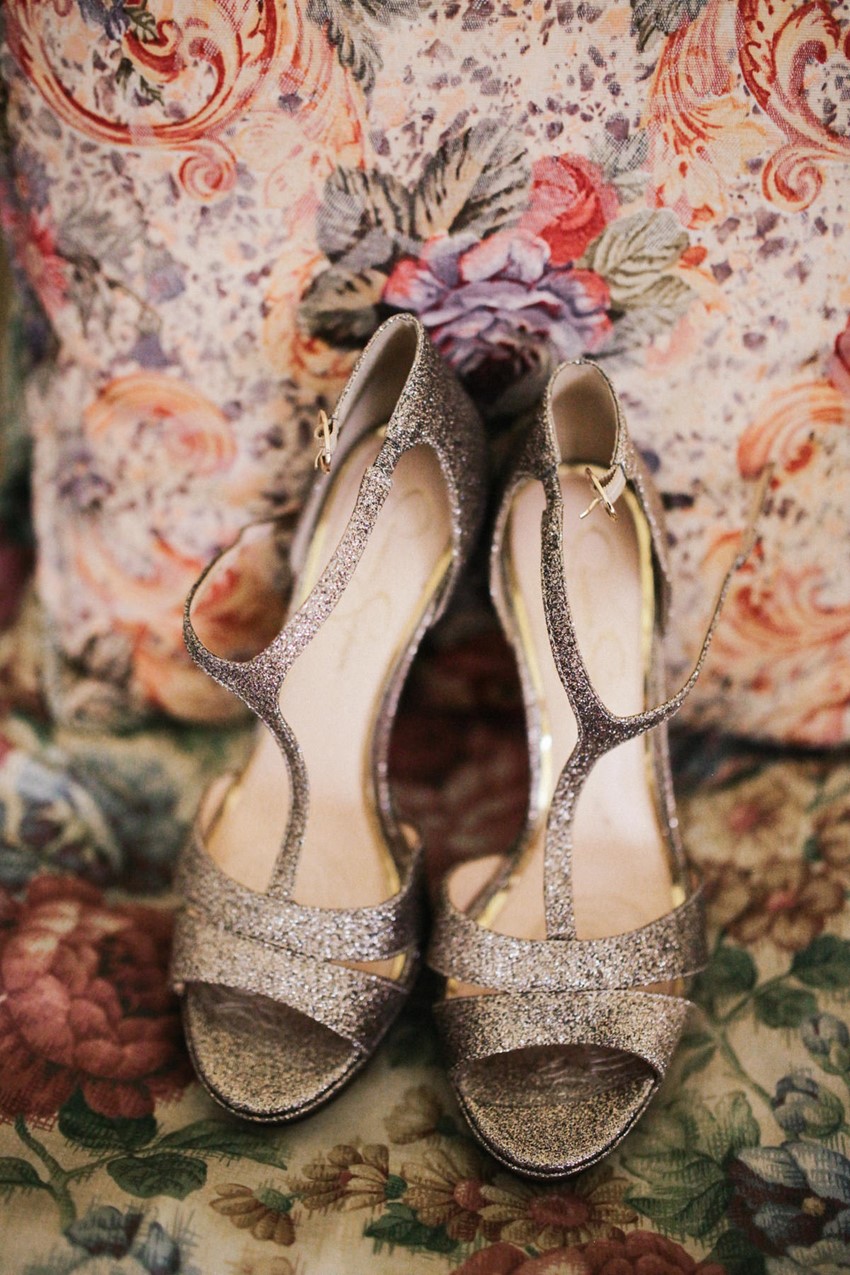 Sparkly bridal Shoes // Photography by Brown Paper Parcel