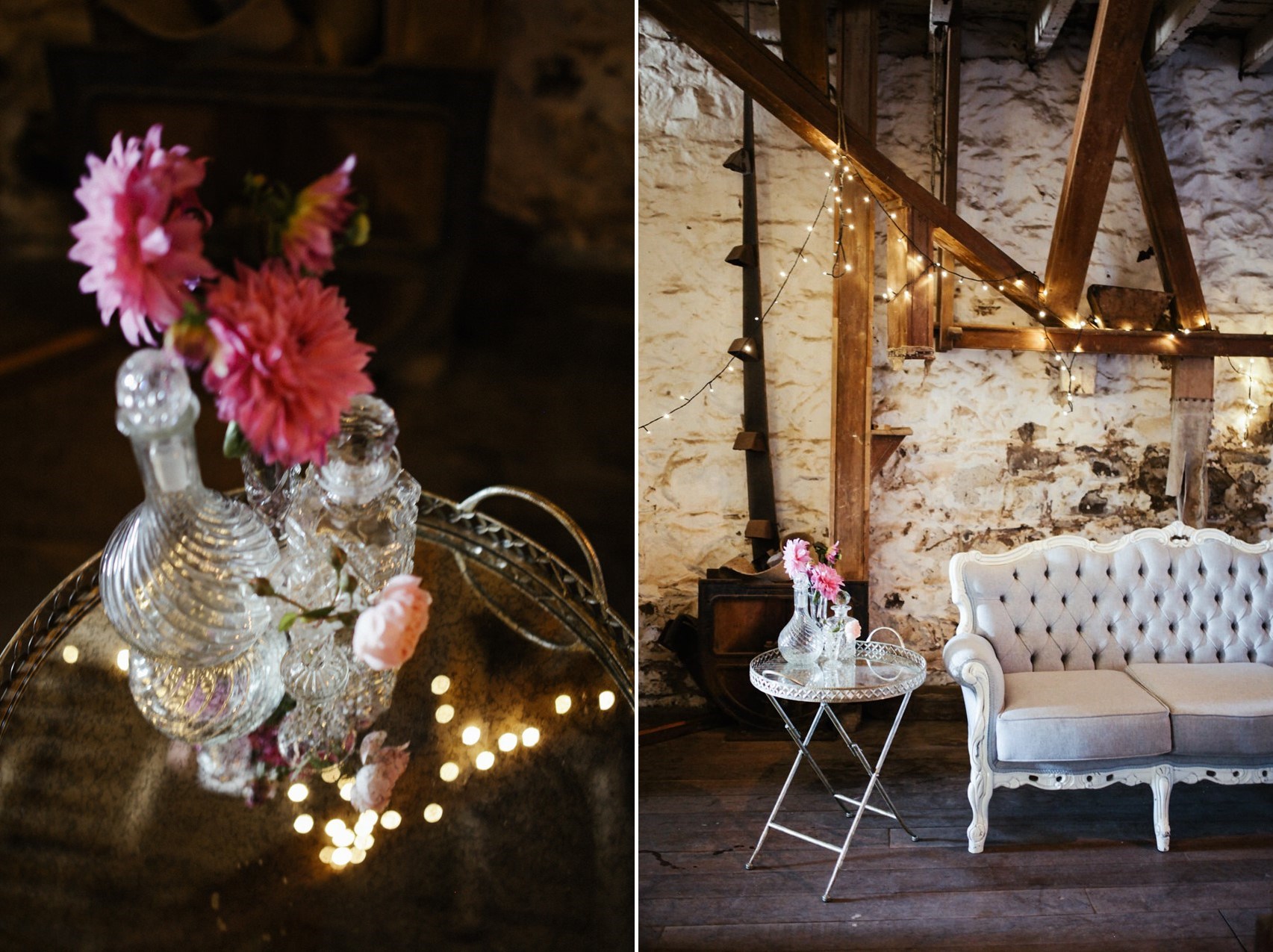 Fresh flower wedding ceremony decor // Photography by Brown Paper Parcel