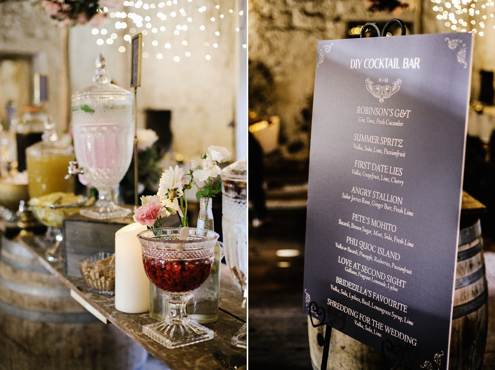 DIY Wedding Cocktail Bar // Photography by Brown Paper Parcel