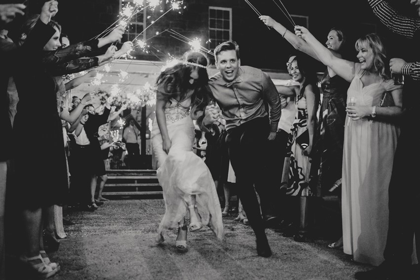 Sparkler Wedding Exit // Photography by Brown Paper Parcel