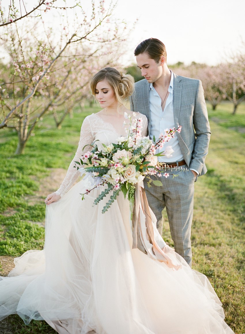 Romantic Springtime Orchard Elopement Inspiration // Photography ~ Archetype