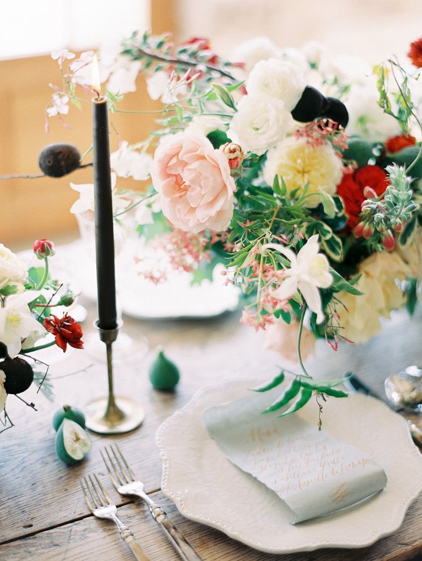 Romantic Modern Vintage Wedding Table Decor // Photography ~ Rachel Solomon Photography