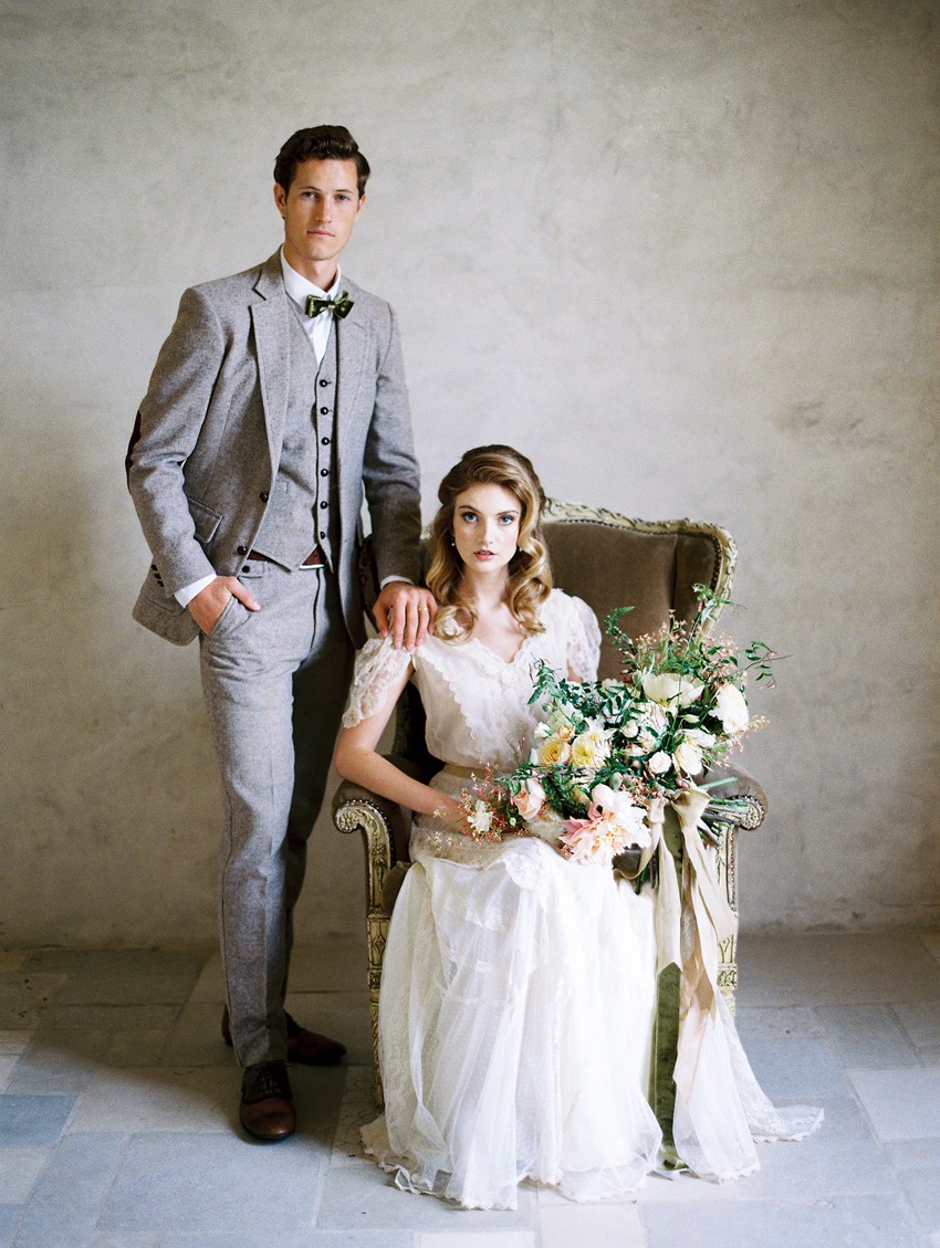 Elegant Edwardian Inspired Bride & Groom // Photography ~ Rachel Solomon Photography