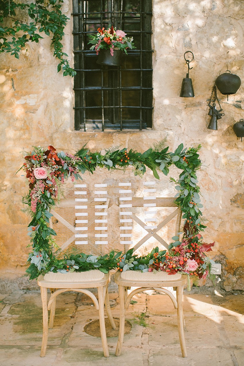 Romantic Vintage Boho Wedding Tableplan // Photography ~ Anna Roussos Photography