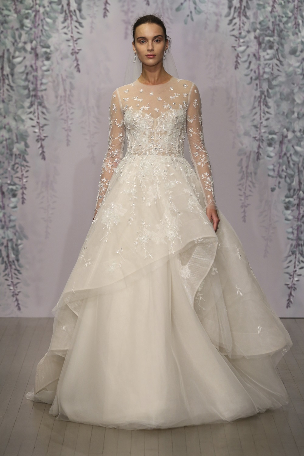 Long Sleeved Bridal Gown Delaney from Monique Lhuillier