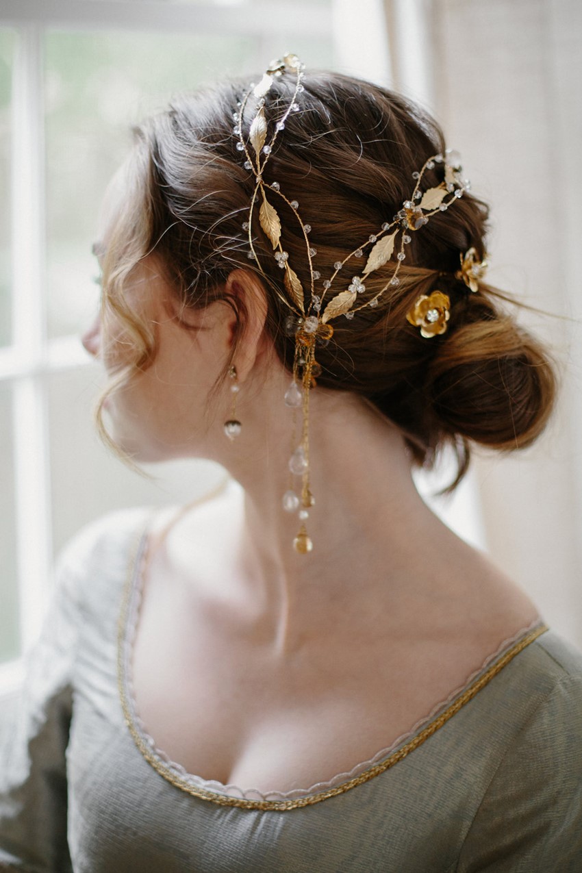 Gold Bridal Accessories from Erica Elizabeth Designs