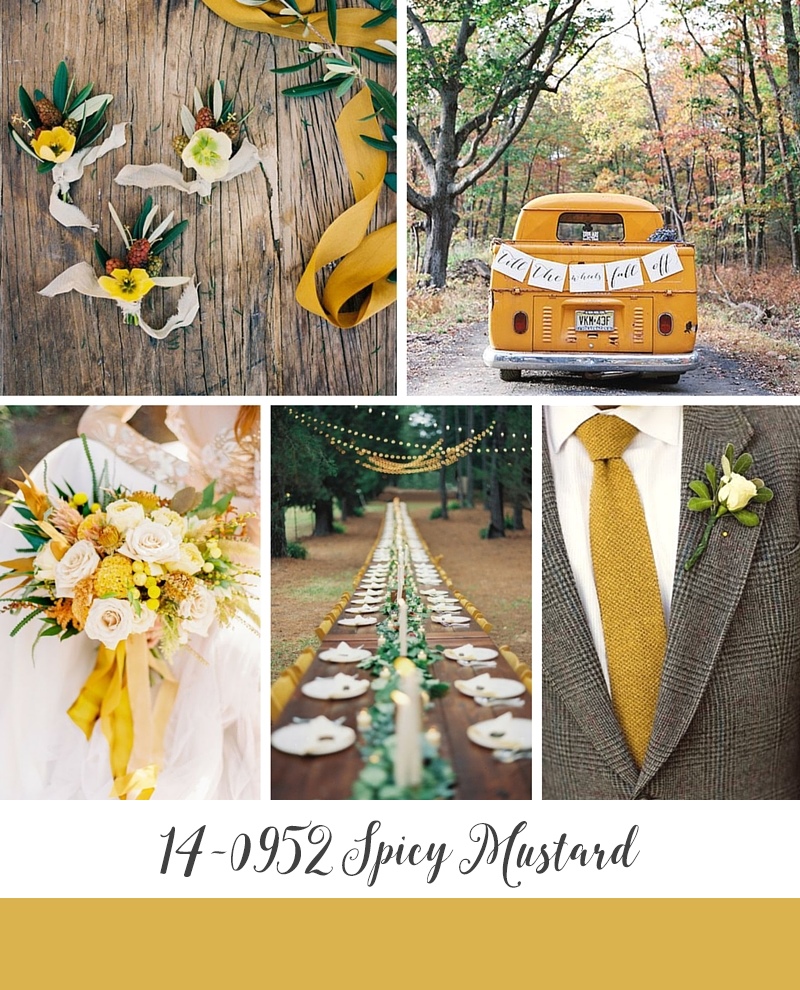 Spicy Mustard Yellow Autumn Wedding Inspiration Board