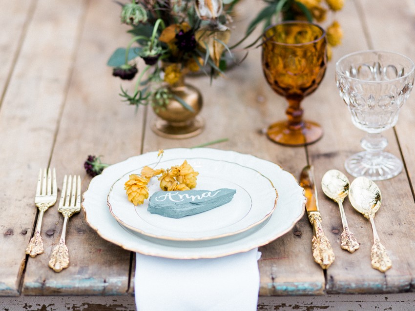 Rustic Vintage Wedding Place Setting // Photography ~ Live View Studios
