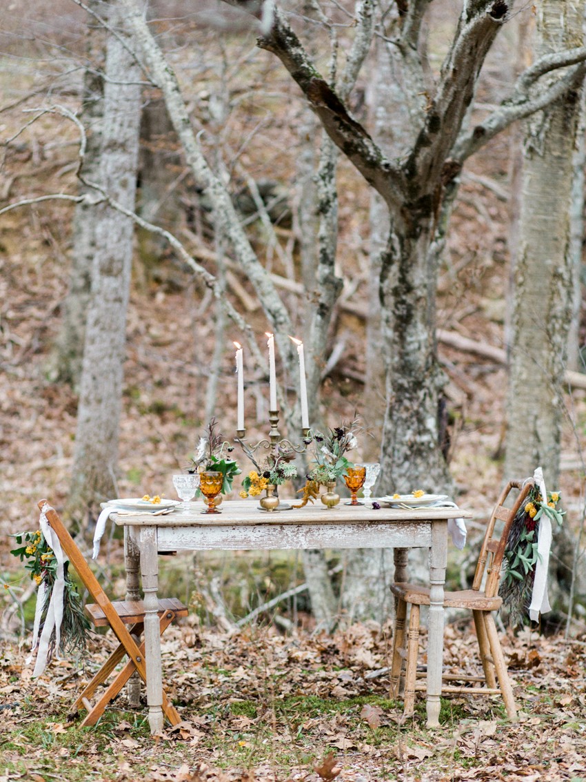 Rustic Vintage Wedding Sweetheart Table // Photography ~ Live View Studios