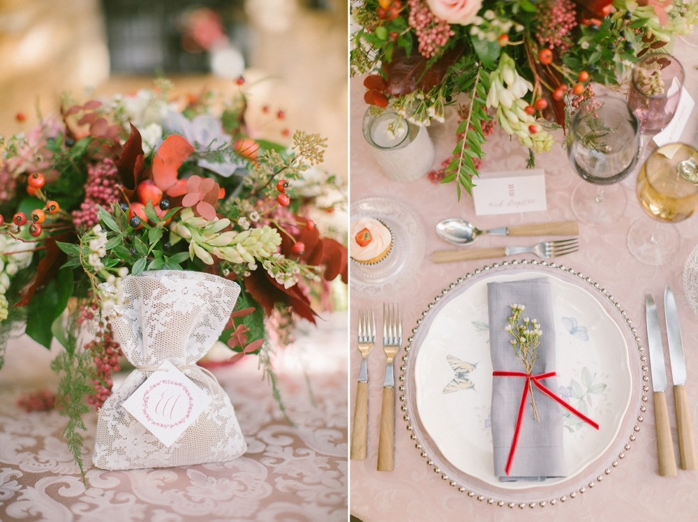 Romantic Autumn Wedding Sweetheart Table & Place Setting // Photography ~ Anna Roussos Photography