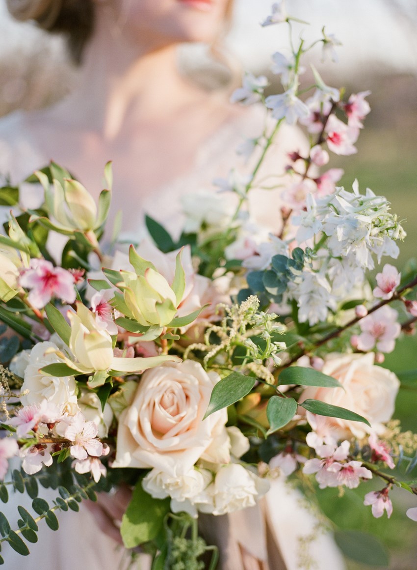 Romantic Springtime Bridal Bouquet // Photography ~ Archetype