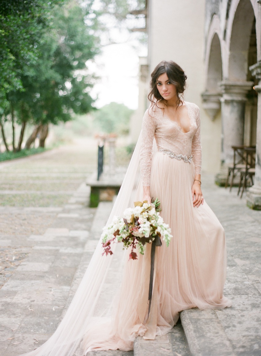 Romantic Blush Wedding Dress La Vie En Rose by Emily Riggs // Photography ~ Valentina Glidden