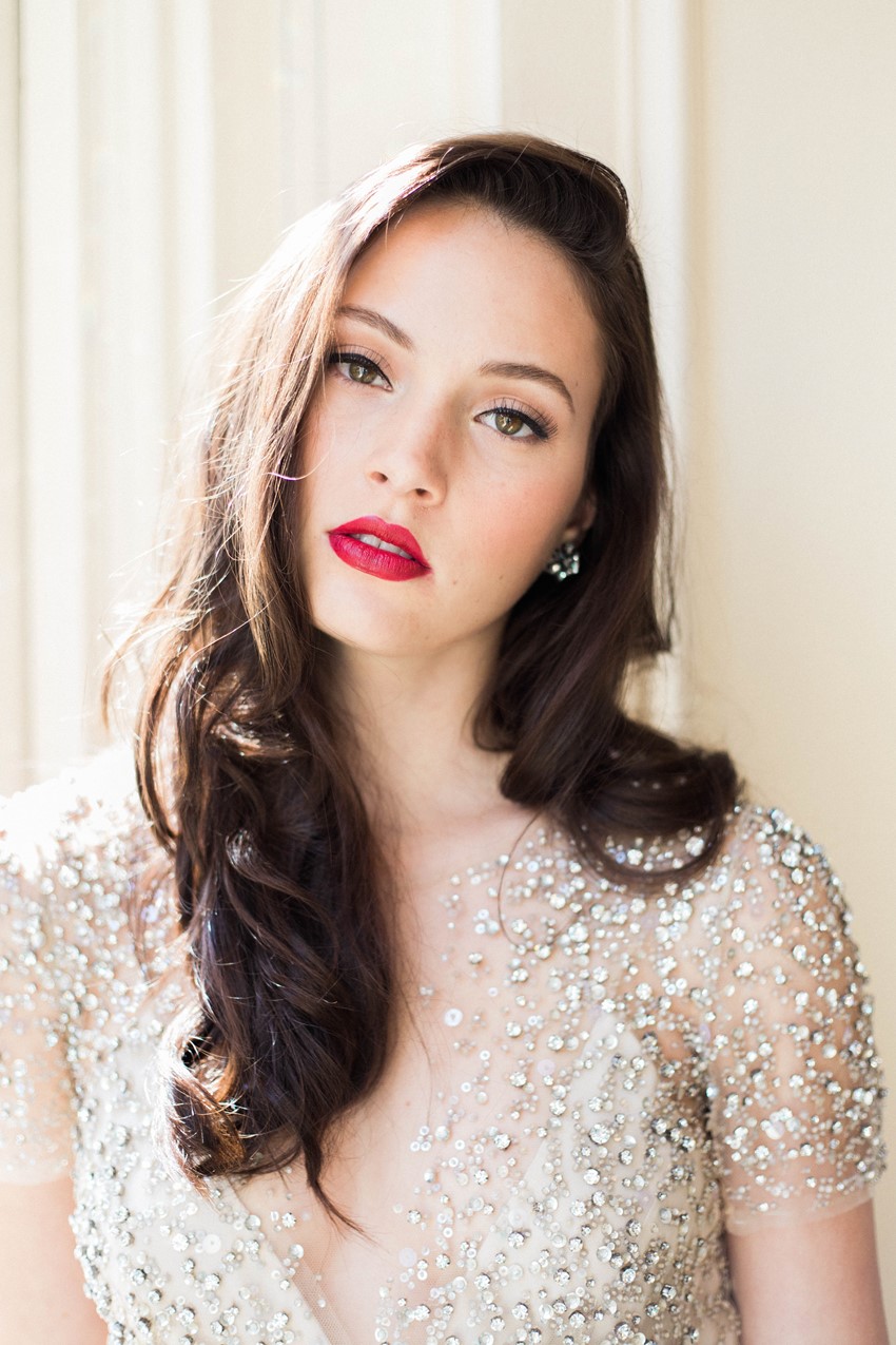 Blair from Gossip Girl Inspired Bridal Look with 1940s Glamour // Photography ~ Kerry Jeanne Photography
