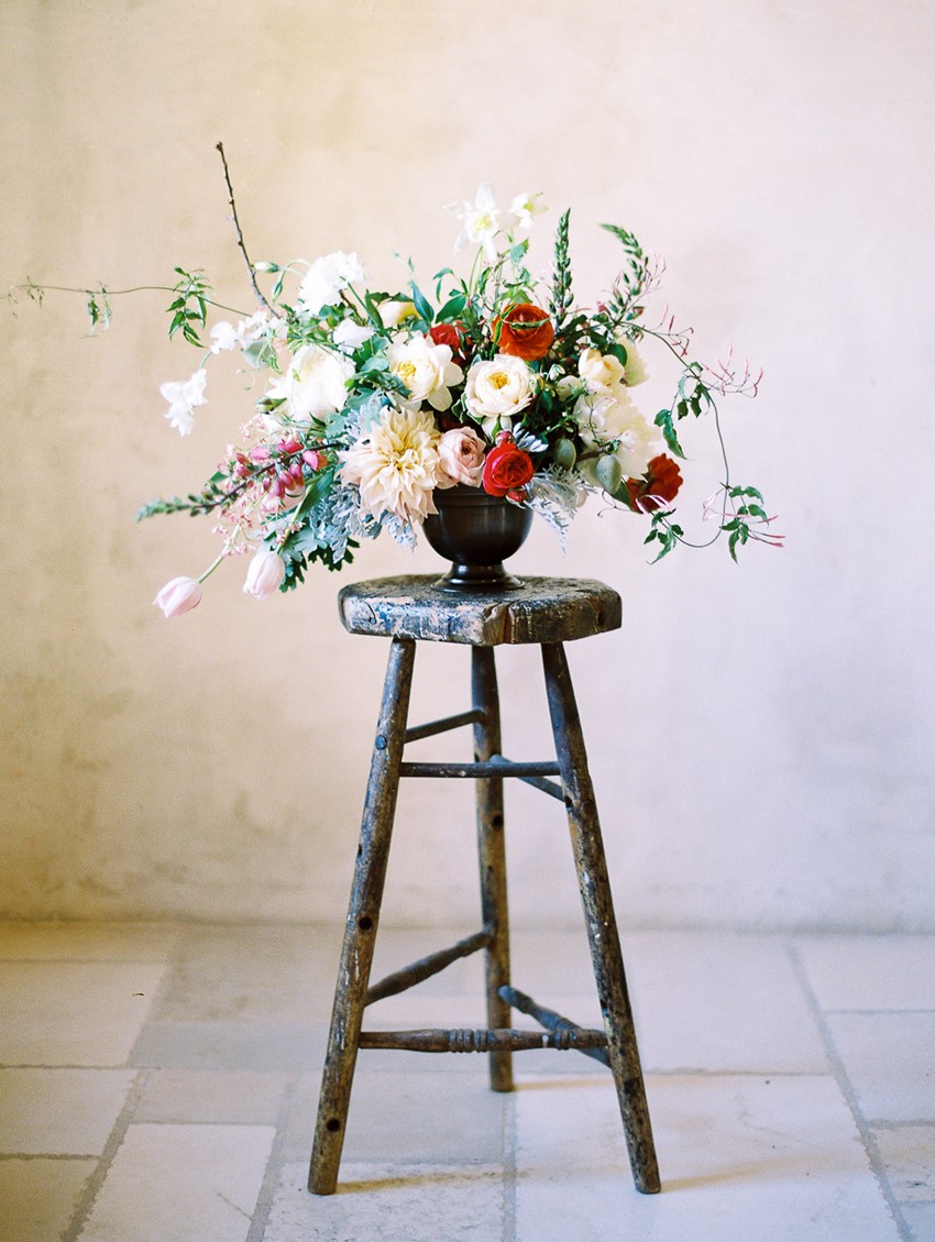 Floral wedding centrepiece // Photography ~ Rachel Solomon Photography