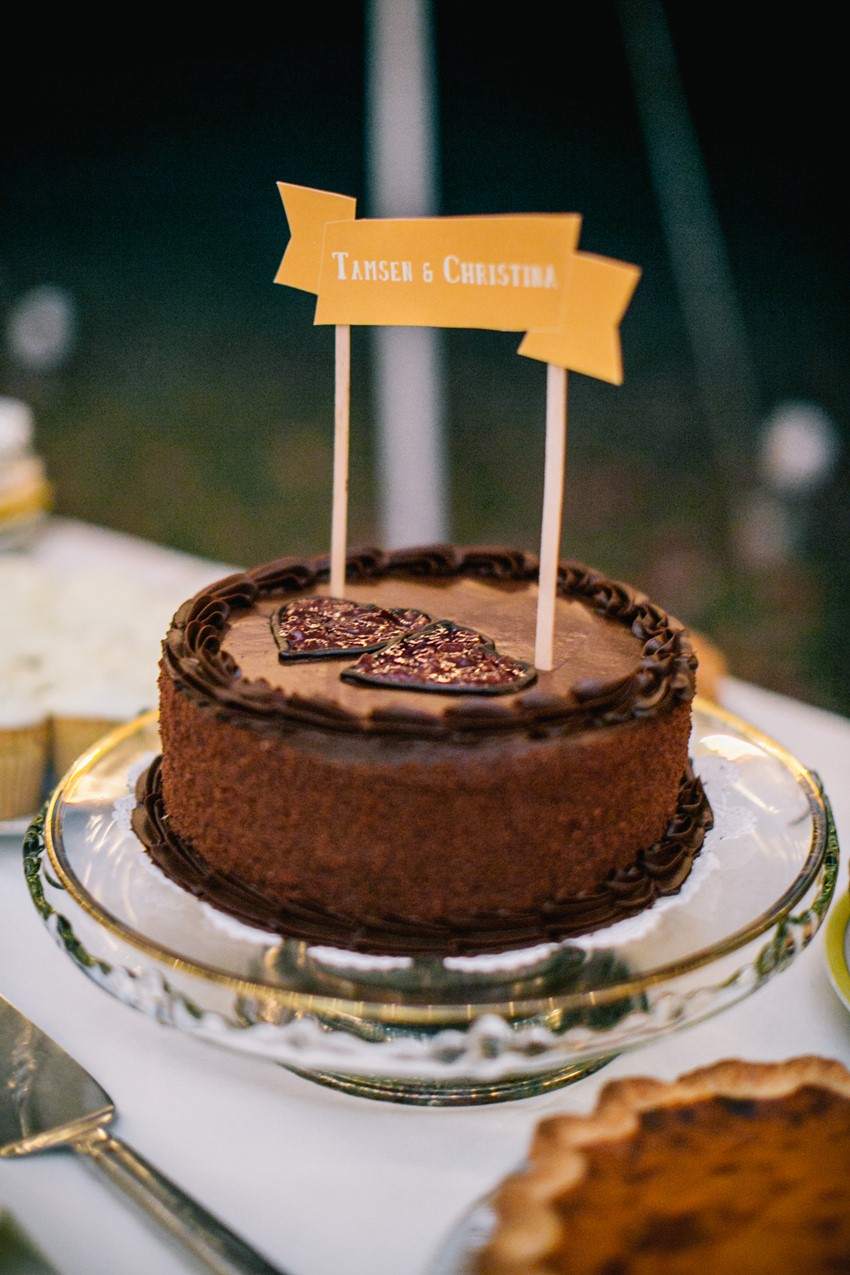 Chocolate Wedding Cake // Photography ~ Emily Wren Photography