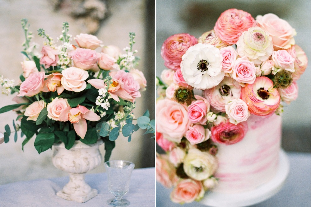 Romantic Pink Wedding Cake // Photography ~ Chymo More