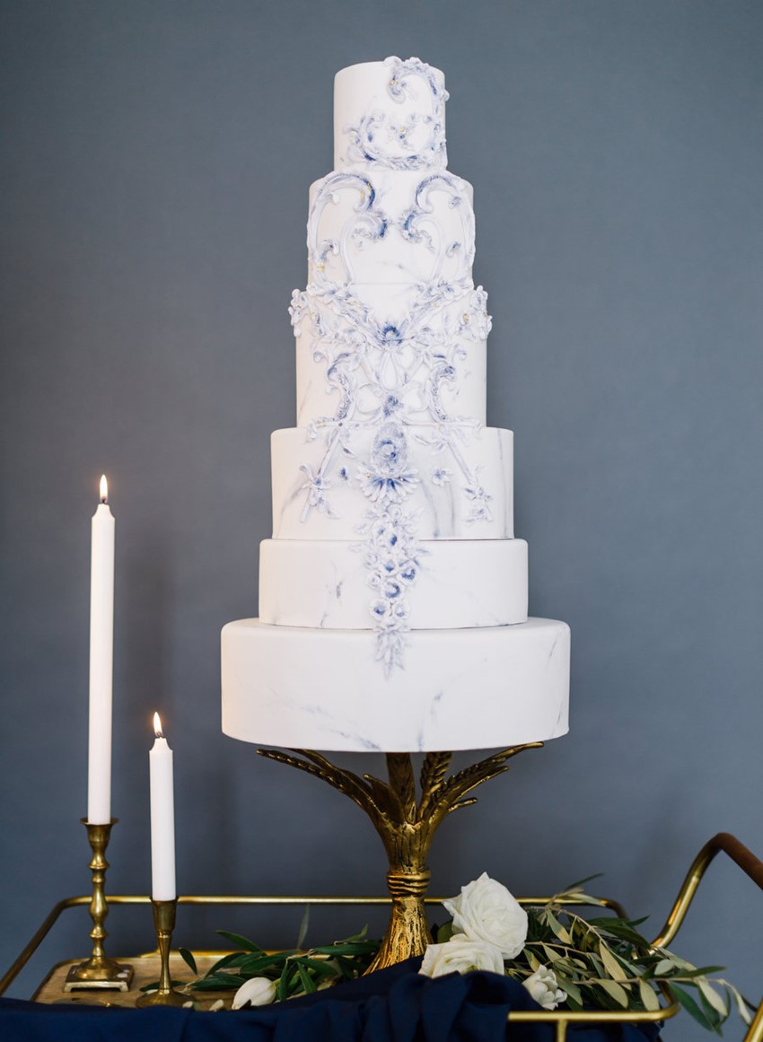 Elegant Modern Vintage Wedding Cake // Photography ~ Artiese Studios