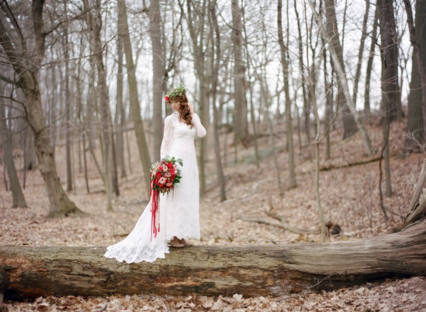 Romantic Woodland Bridal Shoot // Photography ~ Kurtz Orpia Photography