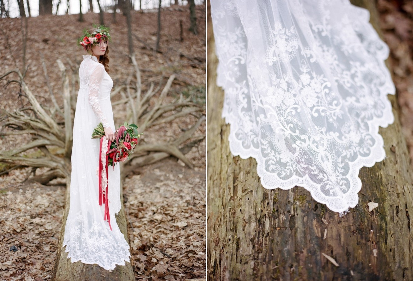 Long Sleeve Vintage Wedding Dress// Photography ~ Kurtz Orpia Photography