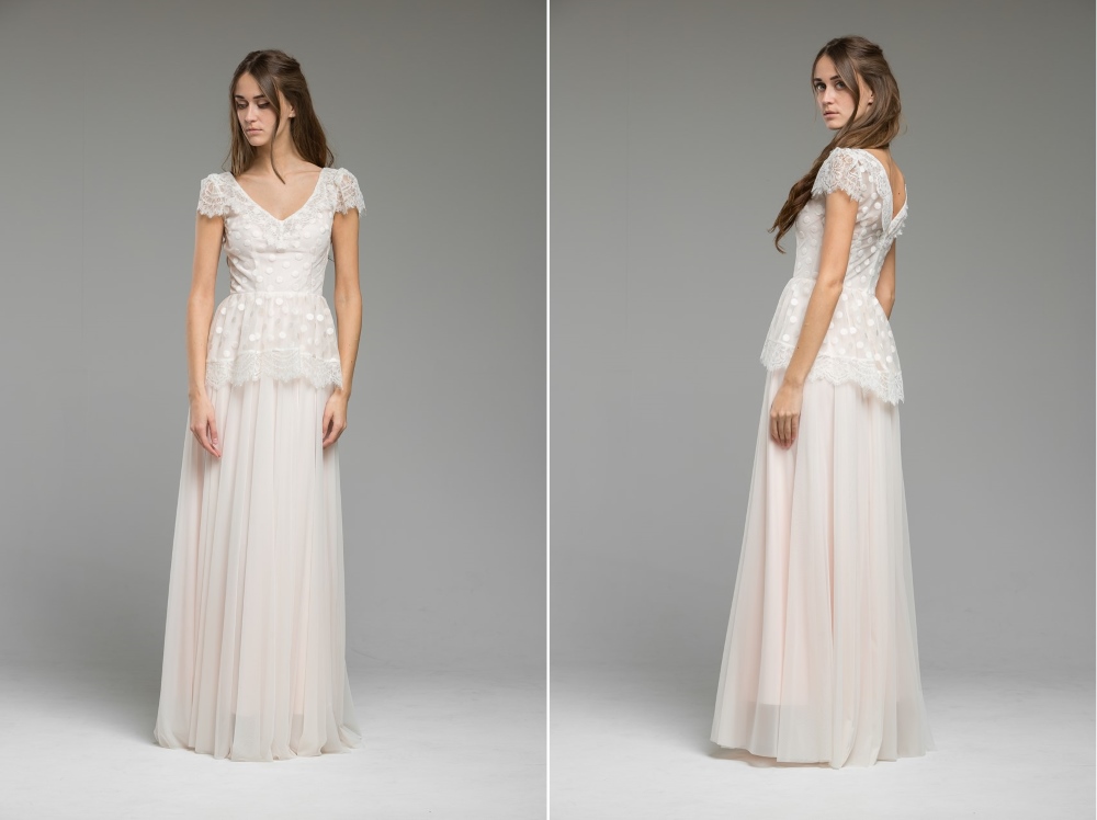 Sweet Polka Dot Wedding Dress 'Oriana' from Katya Katya Shehurina