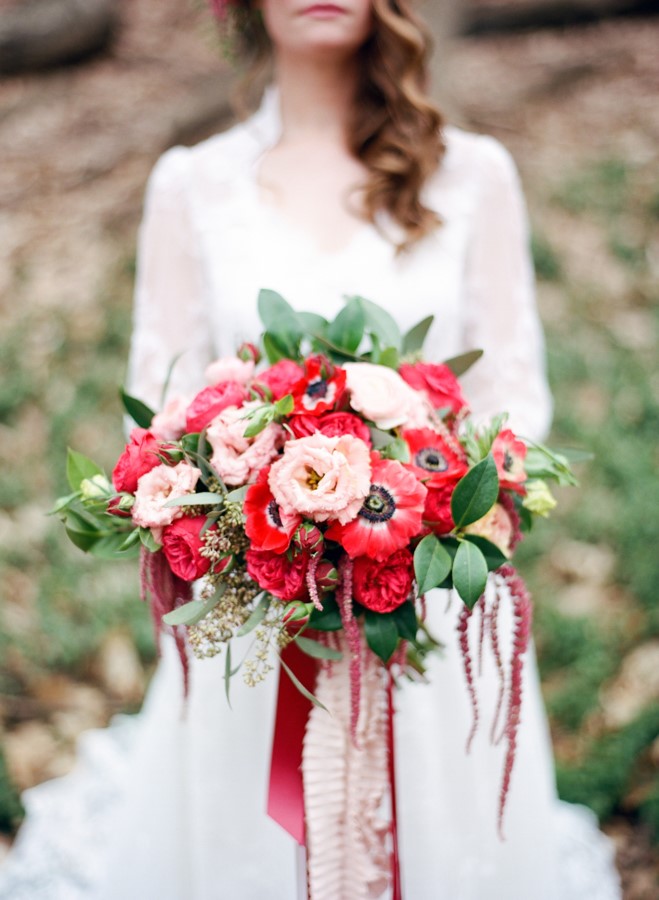 Beautiful Red Bridal Bouquet // Photography ~ Kurtz Orpia Photography