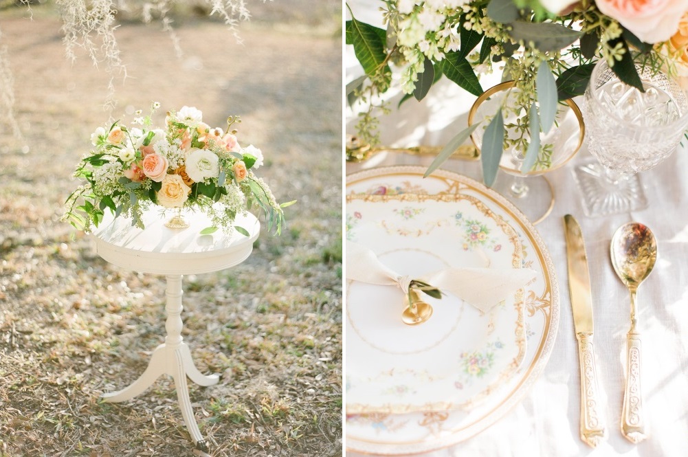 Romantic Blush Wedding Table Setting // Photography ~ The Happy Bloom