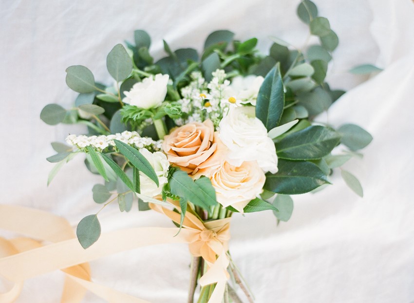 Green & Gold Bridal Bouquet // Photography ~ The Happy Bloom