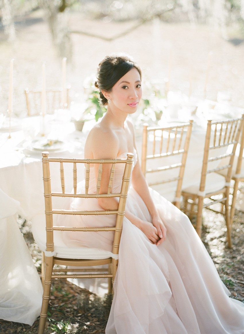 Romantic Blush Wedding Dress // Photography ~ The Happy Bloom