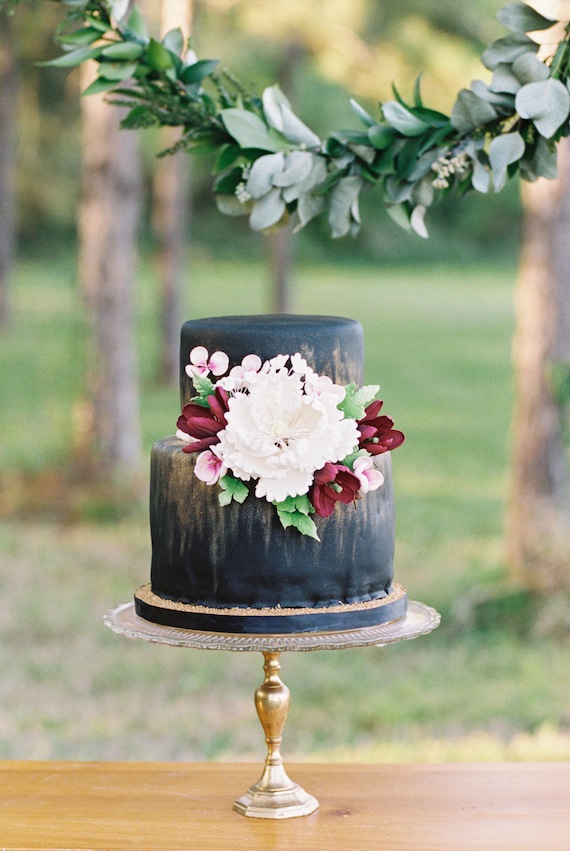 Matt Black Wedding Cake