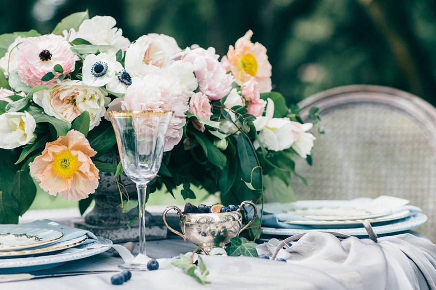 Serenity Blue Wedding Tablescape // Photography ~ Jessica Little Photography