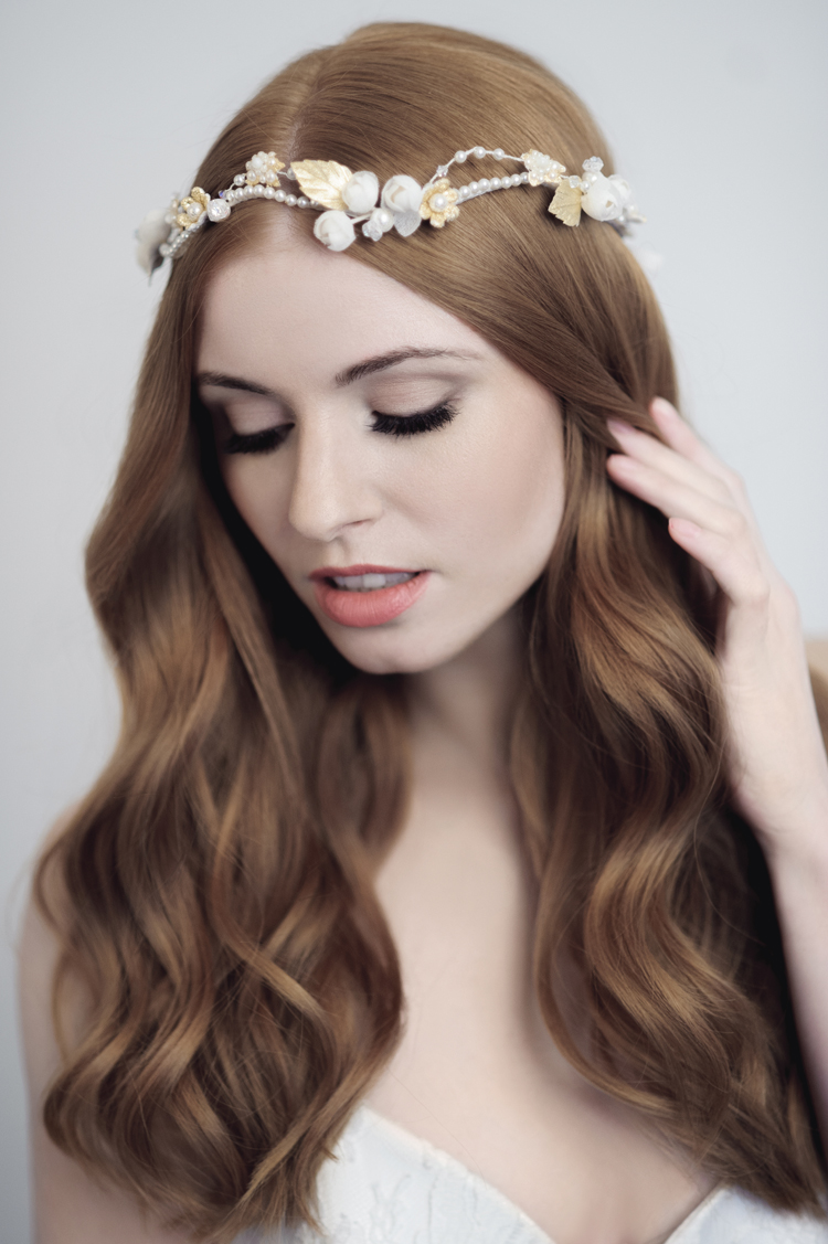 Flavia Floral Bridal Headdress from Yelena Accessories