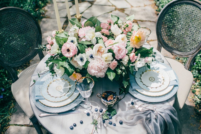 Spring Wedding Floral Centrepiece // Photography ~ Jessica Little Photography
