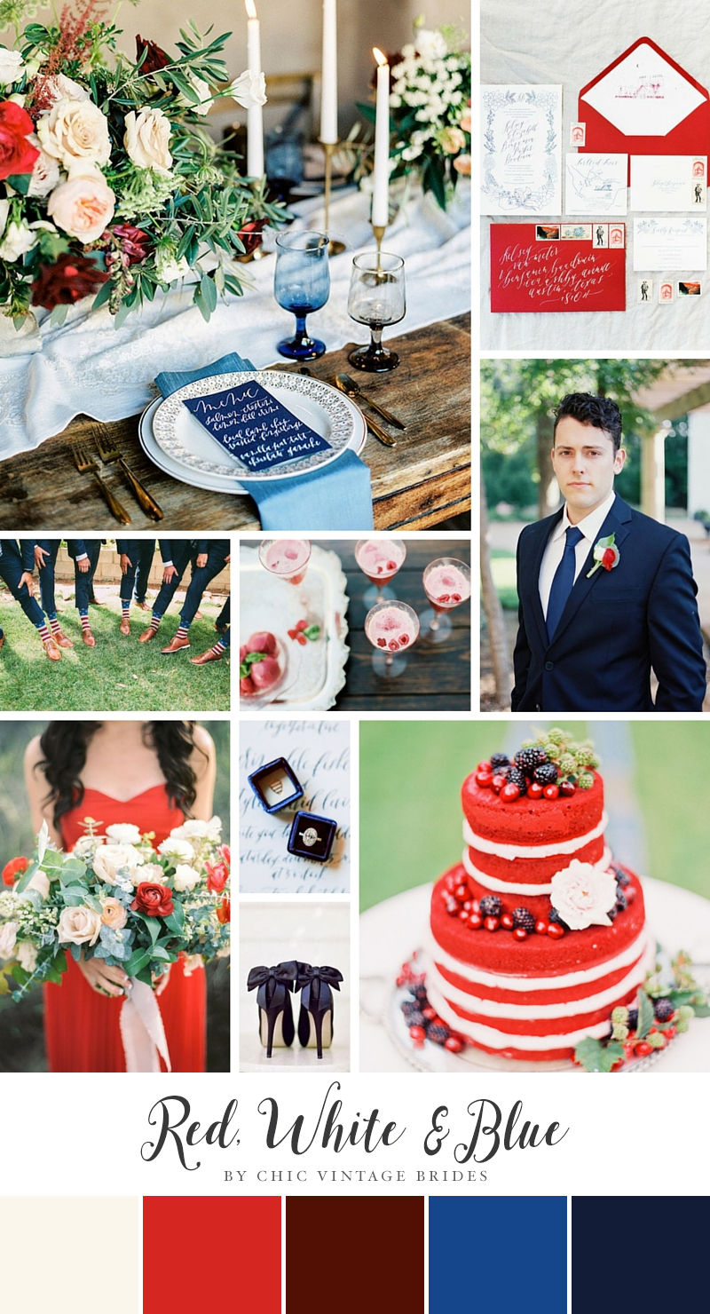 Red, White & Blue 4th of July Wedding Inspiration