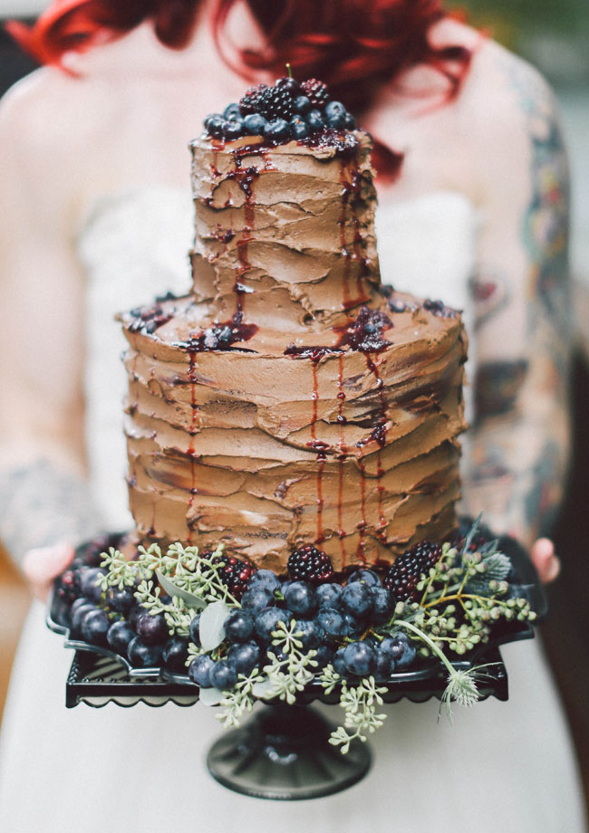 Tall Chocolate Wedding Cake