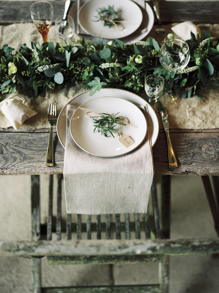 Elegant Rustic Wedding Place Setting // Photography ~ Theresa Furey