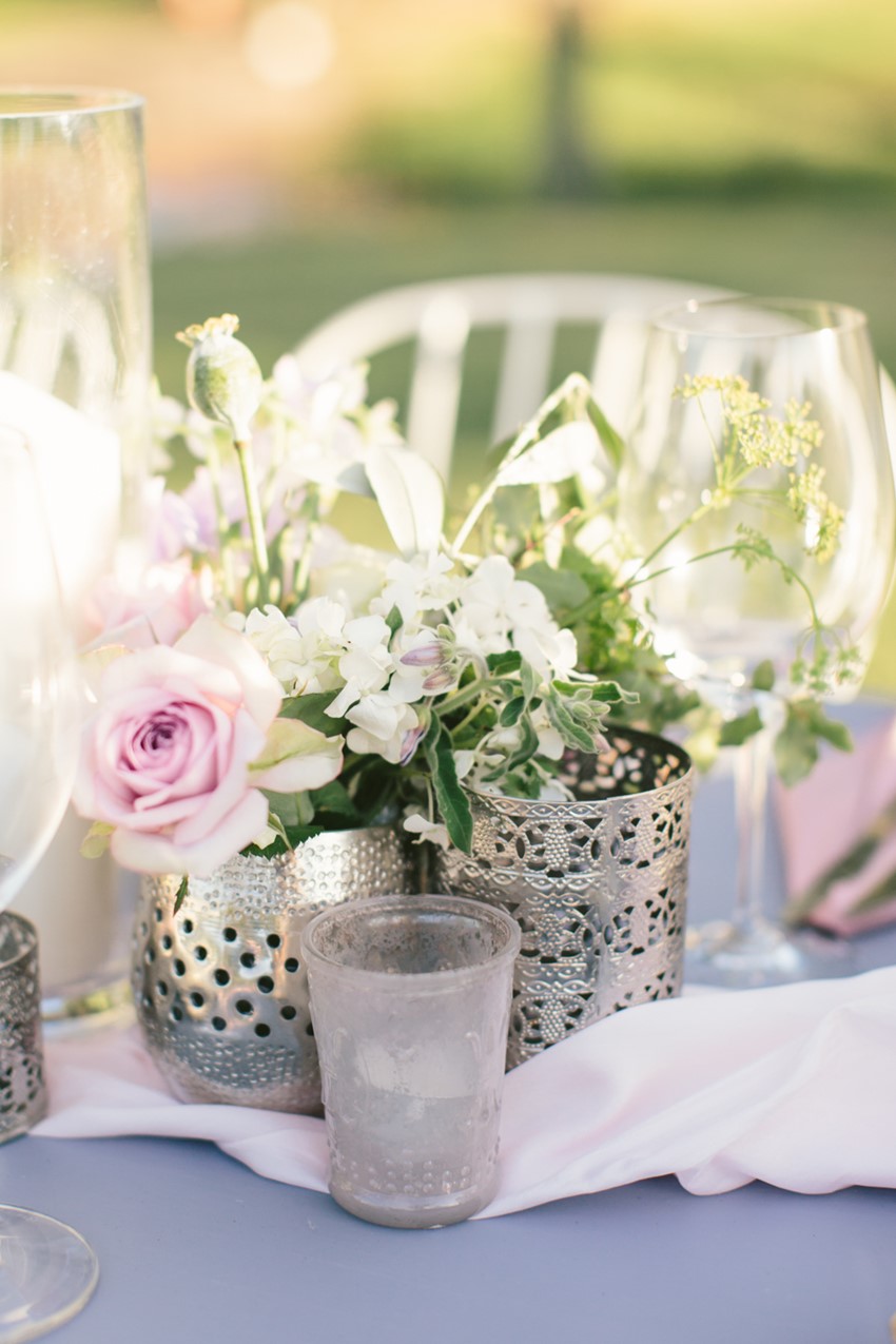 Sweet Floral Wedding Centrepiece // Photography ~ White Images