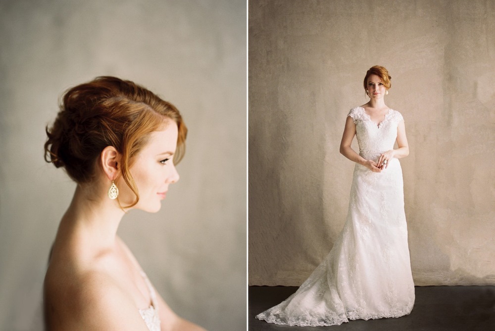 Elegant Bride in a Lace Wedding Dress // Photography ~ Lara Lam