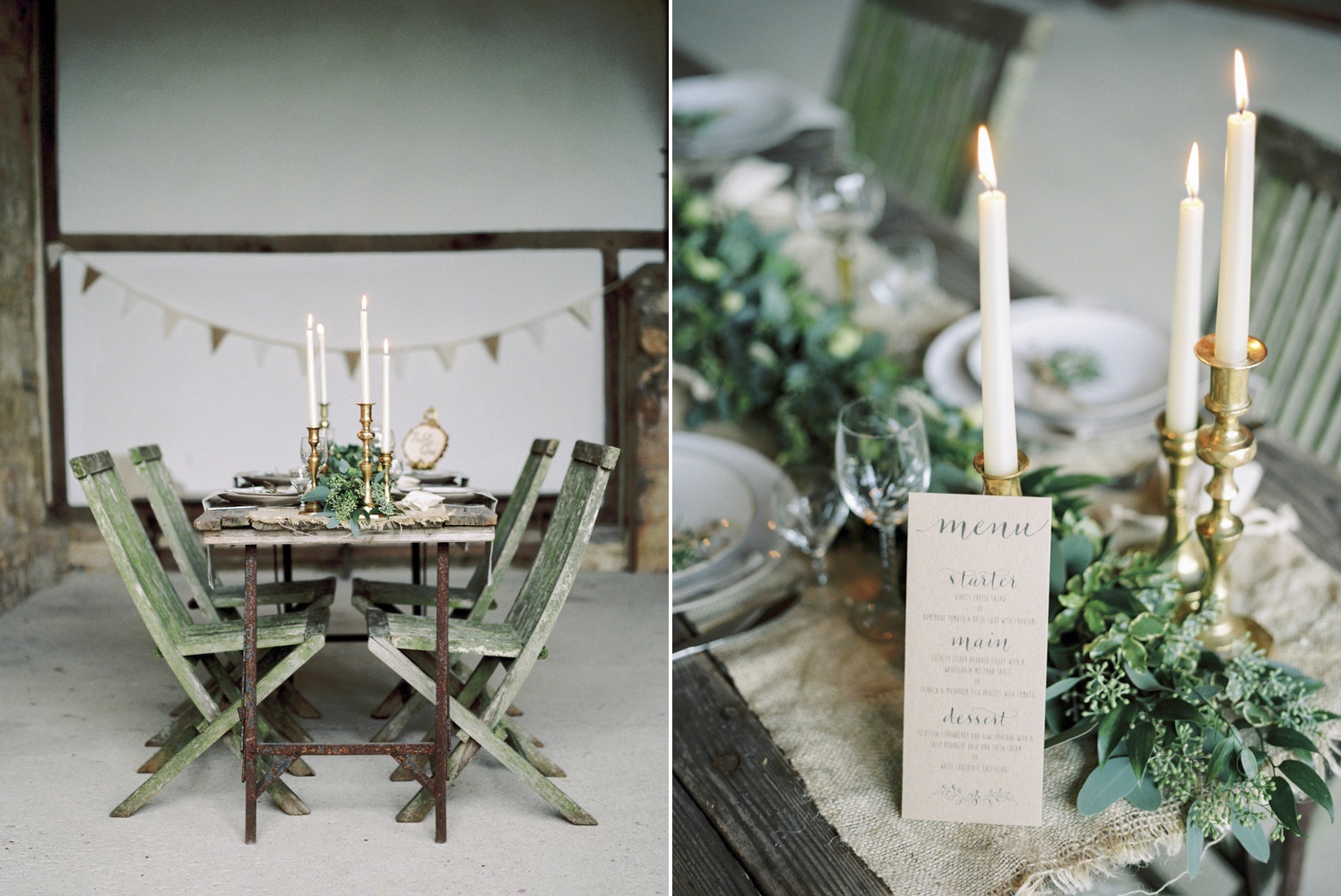 Elegant Rustic Wedding Tablescape // Photography ~ Theresa Furey