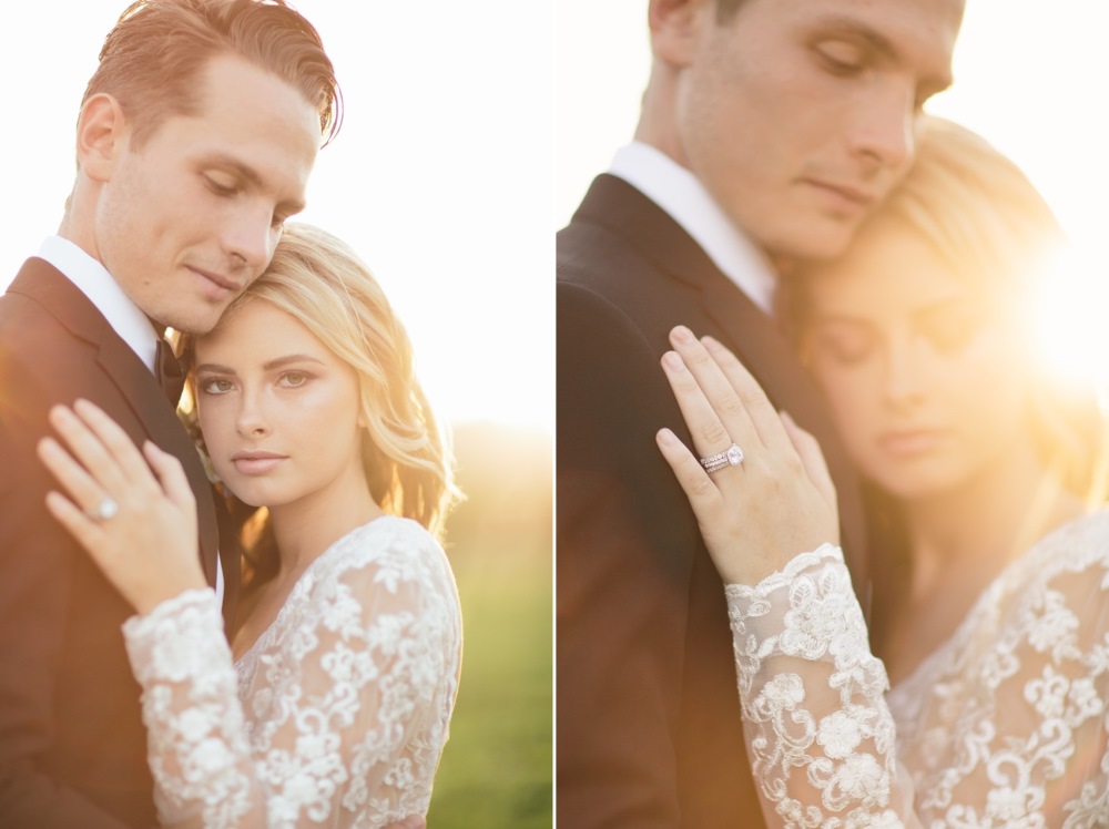 Romantic Sunset Wedding Portraits // Photography ~ White Images