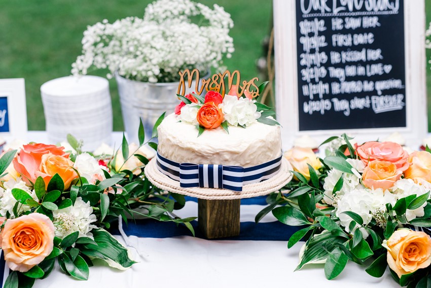 Single Tier Wedding Cake // Photography ~ Anna Kardos