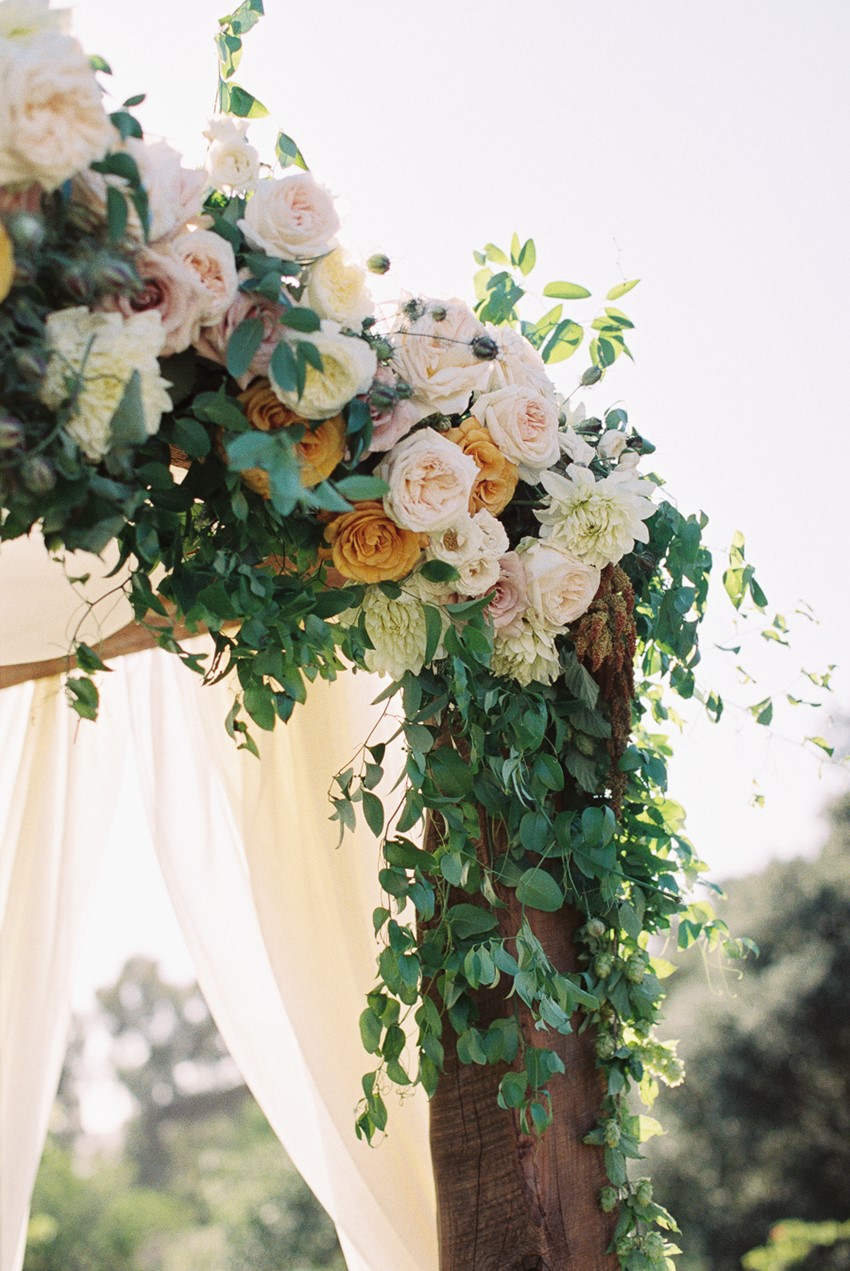 Romantic Outdoor Wedding Floral Chuppah // Photography ~ Carmen Santorelli Photography