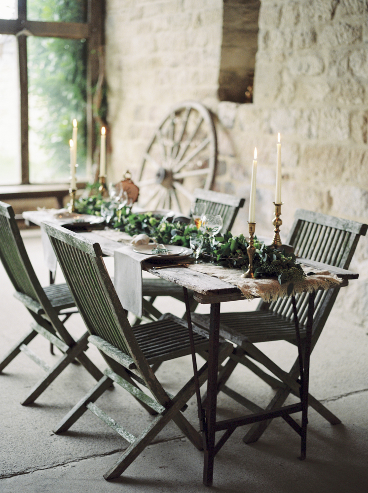 Elegant Rustic Barn Wedding Tablescape // Photography ~ Theresa Furey