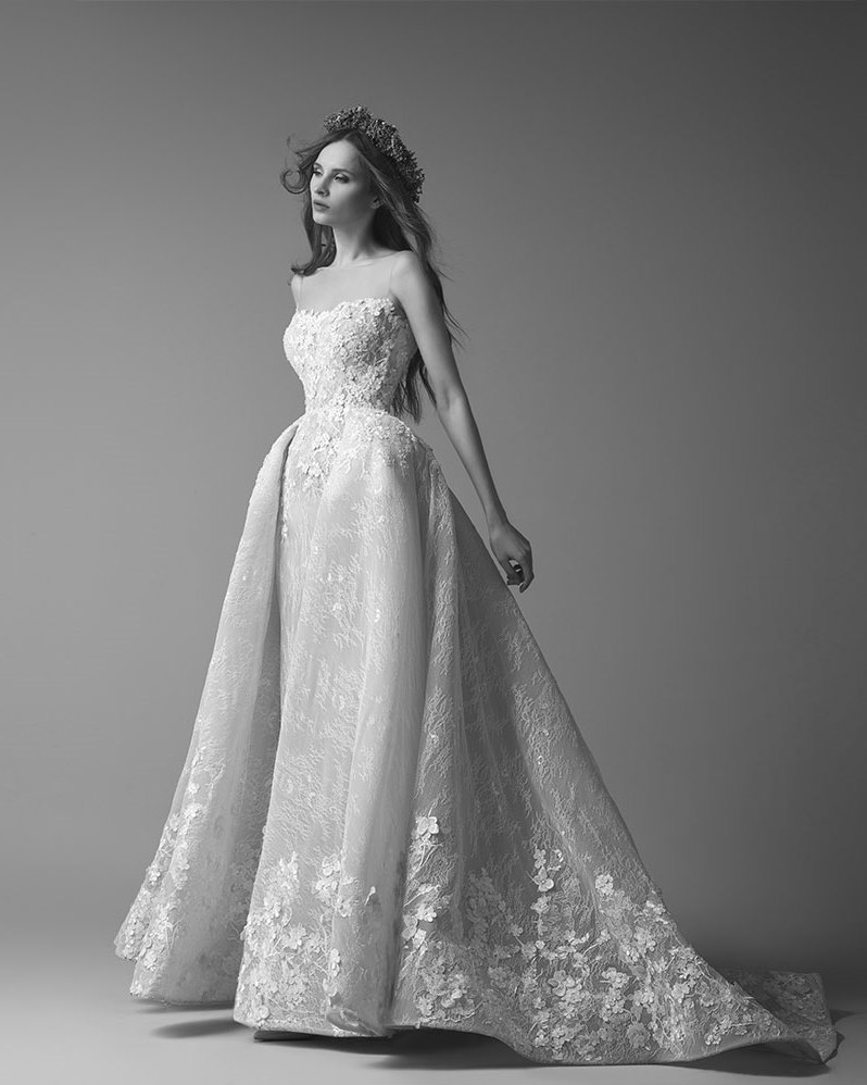 Dreamy Wedding Dress with Overskirt from Saiid Kobeisy's 2017 Collection
