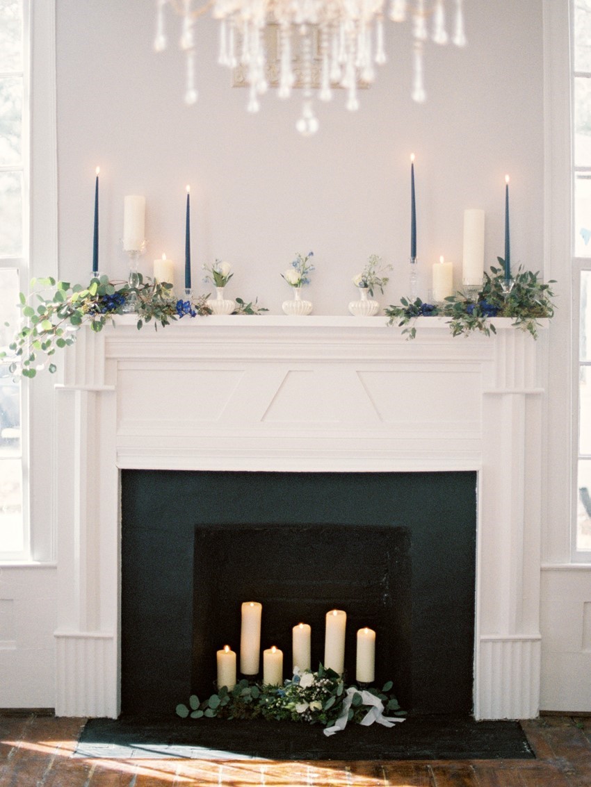 Romantic Fireplace Wedding Ceremony Backdrop // Photography ~ Live View Studios