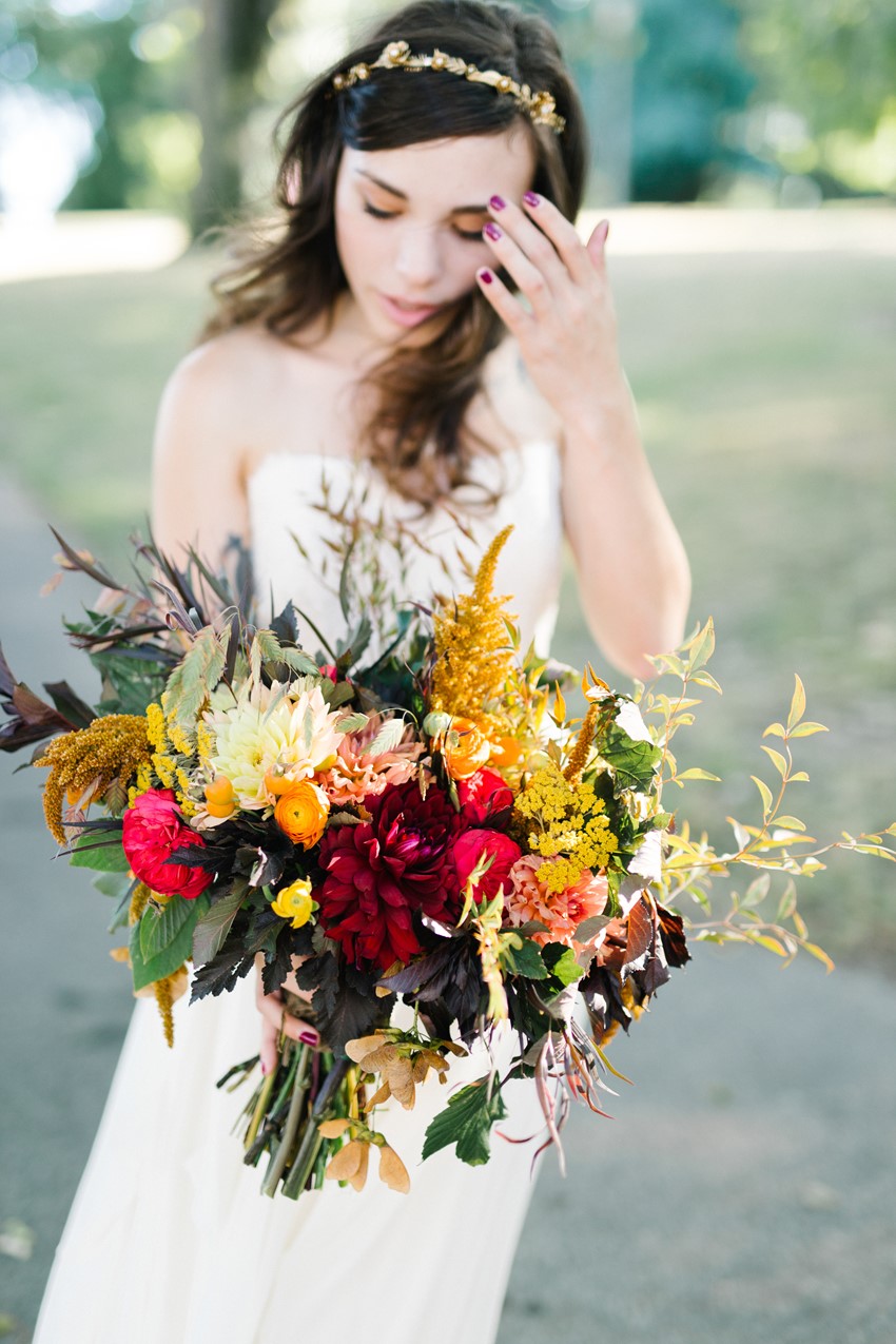 Gorgeous Fall Bridal Bouquet // Photography ~ Maria Lamb