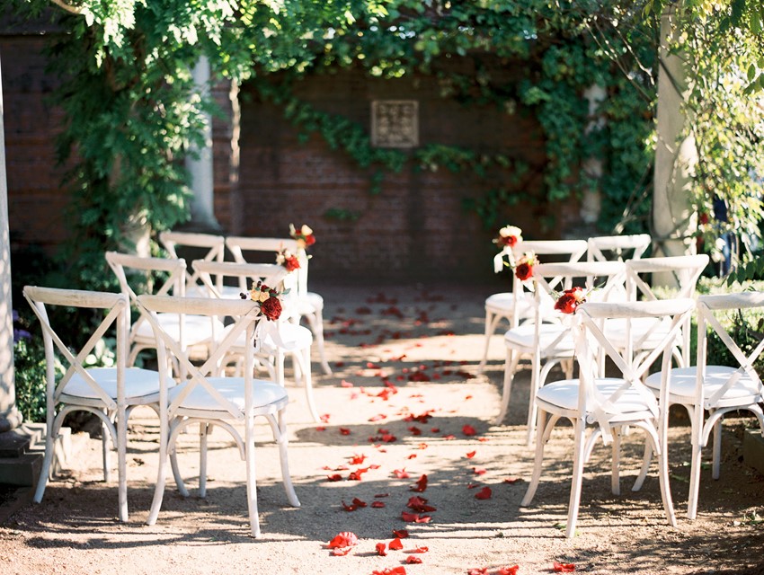 Outdoor Autumn Wedding Ceremony // Photography ~ Kristin La Voie Photography