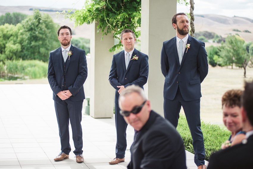 Groom & Groomsmen Waiting for the Bride // Photography ~ Meredith Lord Photography