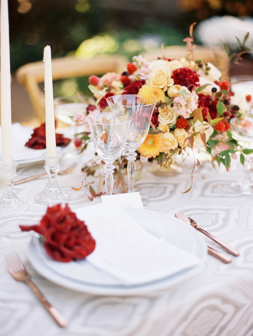 Fall Garden Wedding Place Setting // Photography ~ Kristin La Voie Photography