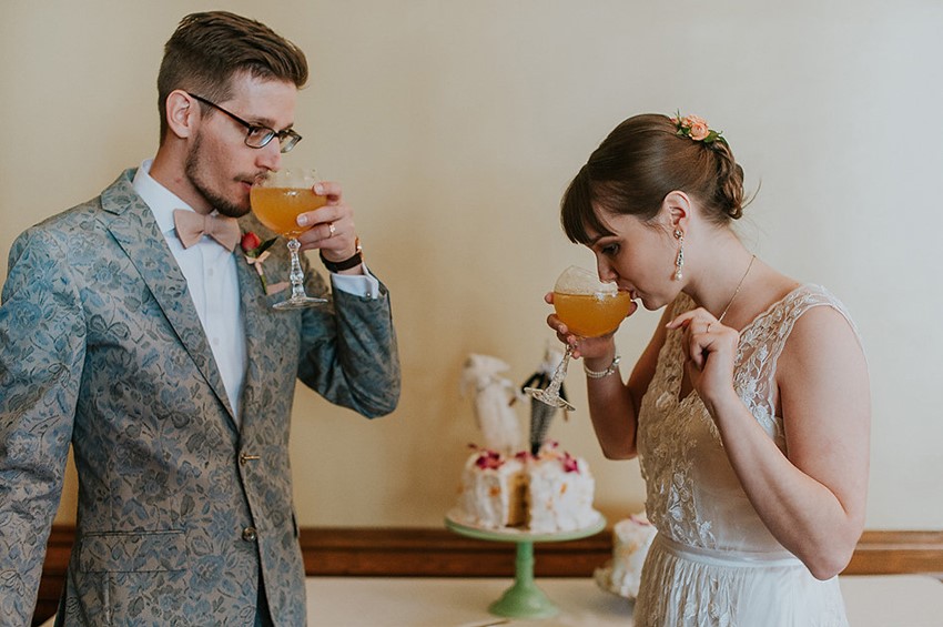 Bellini Wedding Toast // Photography ~ Anna Page Photography